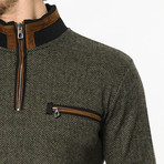 Quarter Zip Sweater // Green (XL)