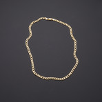 10K Yellow Gold Hollow Cuban Chain Necklace // 5mm (20")