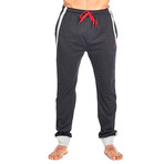 Color Block Stripe Joggers // Charcoal + Light Heather Gray (M)
