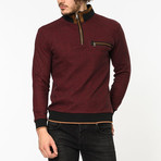 Quarter Zip Sweater // Burgundy (XL)