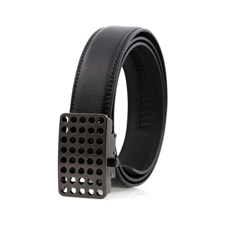 Danny Automatic Adjustable Belt // Black + Black Buckle