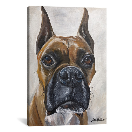 Boxer, So Serious // Hippie Hound Studios (26"W x 18"H x 0.75"D)