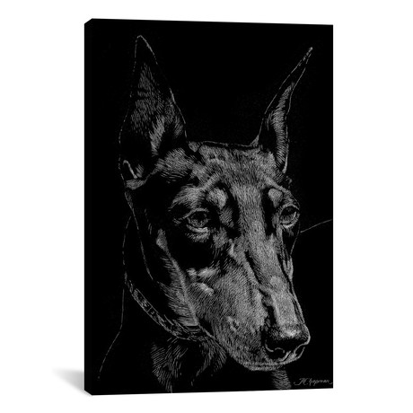 Canine Scratchboard XIII // Julie T. Chapman (26"W x 18"H x 0.75"D)