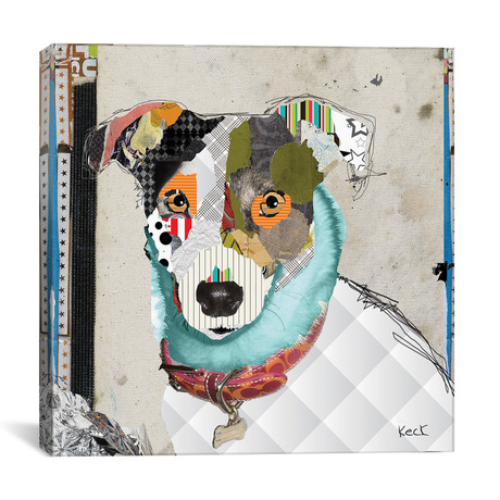 Jack Russell Rat Terrier Mix // Michel Keck (18"W x 18"H x 0.75"D)