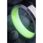 T1 Titanium Glow Ring // Green (5.5)