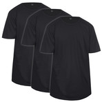 CB Tall Scallop Button Tee // Black // 3-Pack (M)