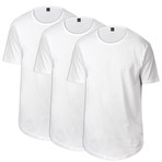 CB Tall Scallop Button Tee // White // 3-Pack (L)