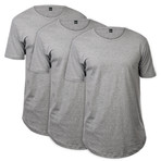 CB Tall Scallop Button Tee // Heather Gray // 3-Pack (XL)