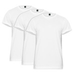 Rolled Cuff Jersey Tee // White // 3-Pack (XL)