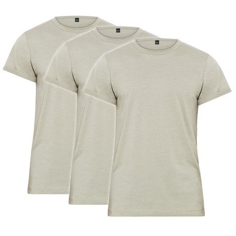 Rolled Cuff Jersey Tee // Heather Gray // 3-Pack (S)