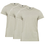 Rolled Cuff Jersey Tee // Heather Gray // 3-Pack (M)