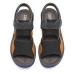 Marges Sport Sandal // Black + Blue + Orange (Euro: 39)