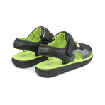 Marges Sport Sandal // Black + Grey + Lime (Euro: 43)