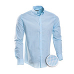 Bauer Patterned Slim Fit Dress Shirt // Powder Blue (M)