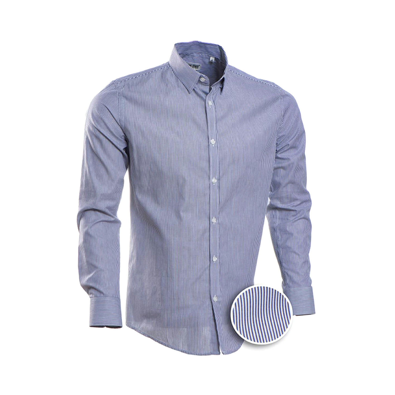 Hairline Stripe Slim Fit Dress Shirt // Navy (S) - O&J DAY FOREIGN ...