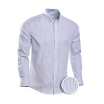 Ochoa Striped Slim Fit Dress Shirt // Blue (2XL)