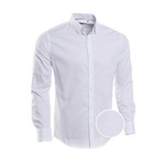Solid Slim Fit Dress Shirt // White (M)