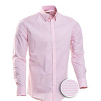 McCarty Striped Slim Fit Dress Shirt // Pink (M)