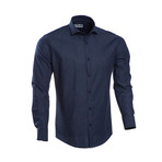 Ramirez Patterned Slim Fit Dress Shirt // Denim Blue (XL)