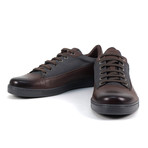 Leather Lace Up Sneakers // Brown (US: 7)