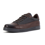 Leather Lace Up Sneakers // Brown (US: 7)