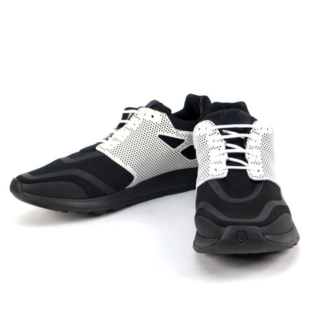 Z Zegna // Leather + Techmerino Sneakers // Black + White (US: 7)