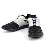 Z Zegna // Leather + Techmerino Sneakers // Black + White (US: 9)