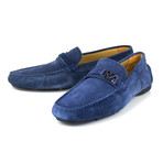 Suede Leather Driver Moccasins // Blue (US: 7)