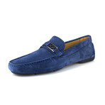 Suede Leather Driver Moccasins // Blue (US: 7)