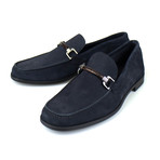 Suede Leather Loafers // Blue (US: 7)