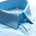 Bauer Patterned Slim Fit Dress Shirt // Powder Blue (L)
