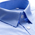 Mitchell Checkered Slim Fit Dress Shirt // Blue (2XL)