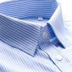 Pencil Stripe Slim Fit Dress Shirt // Sky Blue (XL)