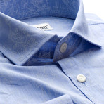 Cordova Patterned Slim Fit Dress Shirt // Floral Blue (XL)