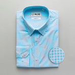 Bauer Patterned Slim Fit Dress Shirt // Powder Blue (XL)