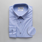 Ward Patterned Slim Fit Dress Shirt // Blue (L)