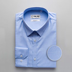Cabrera Plain Slim Fit Dress Shirt // Maya Blue (L)