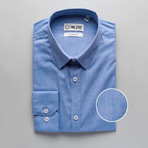 Solid Slim Fit Dress Shirt // Cornflower Blue (M)