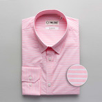 McCarty Striped Slim Fit Dress Shirt // Pink (L)