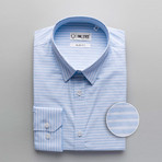 Merritt Striped Slim Fit Dress Shirt // Blue (L)
