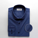 O'Neill Patterned Slim Fit Dress Shirt // Navy (XL)