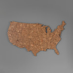 United States Cork Map