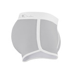 Boxer Briefs // White + Grey (XL)