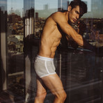 Boxer Briefs // White + Grey (XL)