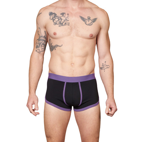 Boxer Briefs // Black + Purple (S)