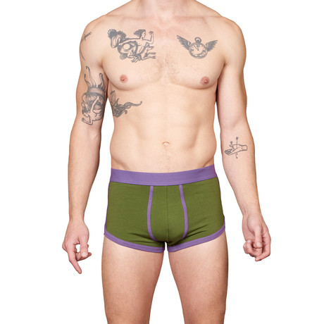 Boxer Briefs // Green + Purple (S)