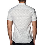 Diamonds Short Sleeve Button-Up Shirt // White (S)