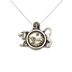 Courage Lion Silver Pendant Necklace