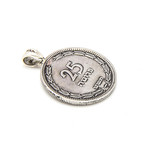 25 Pruta Israel Coin Pendant