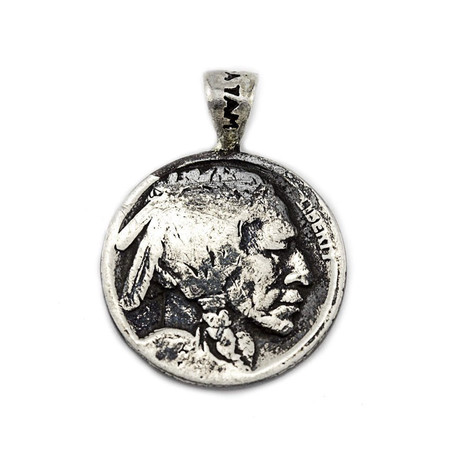 Buffalo Nickel Coin Pendant Necklace